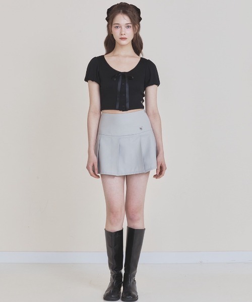 NOT YOUR ROSE(ノットユアローズ)の「【NOTYOURROSE】Angel top / 【ノットユアローズ】半袖カーディガン(カーディガン/ボレロ・レディース・アイボリー/ブラック・ONE SIZE)」の13枚目の写真