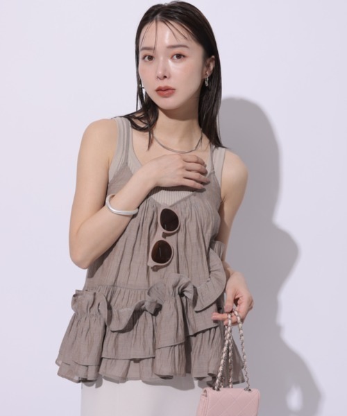 は自分にプチご褒美を フリルティアードキャミ（シャツ/ブラウス）｜Mystrada（マイ トップス