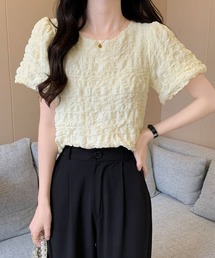 L LABEL（エルラベル）の「ぽこぽこジャカードTシャツ（Tシャツ/カットソー）」