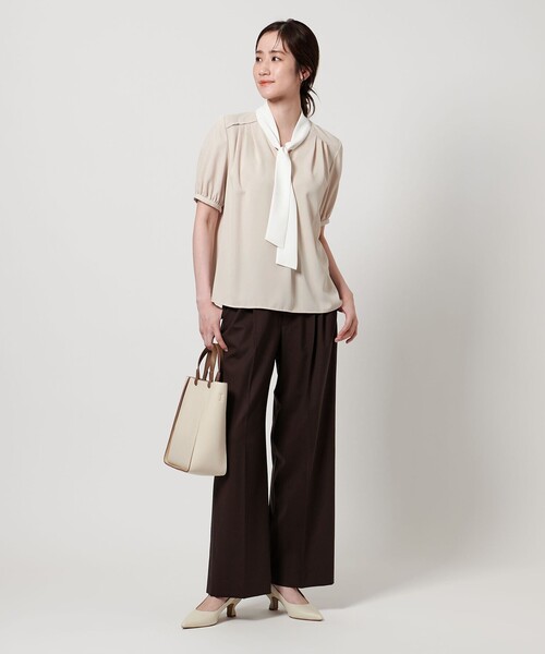 新品 UNITED ARROWS ボウタイ ショートスリーブ ブラウス ボウタイ ショートスリーブ ブラウス（シャツ/ブラウス