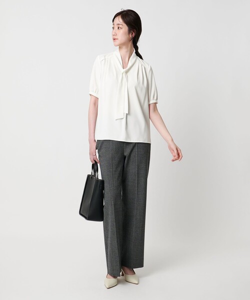 新品 UNITED ARROWS ボウタイ ショートスリーブ ブラウス ボウタイ ショートスリーブ ブラウス（シャツ/ブラウス