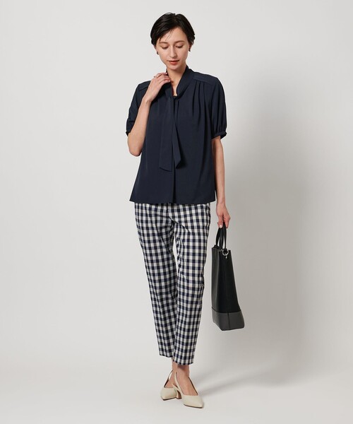 新品 UNITED ARROWS ボウタイ ショートスリーブ ブラウス ボウタイ ショートスリーブ ブラウス（シャツ/ブラウス