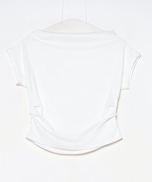 Ritomo De Ricco(リトモ・デ・リコ)の「オフショルドレープカットソーブラウス(Tシャツ/カットソー・レディース・グレー/ホワイト・FREE)」の18枚目の写真