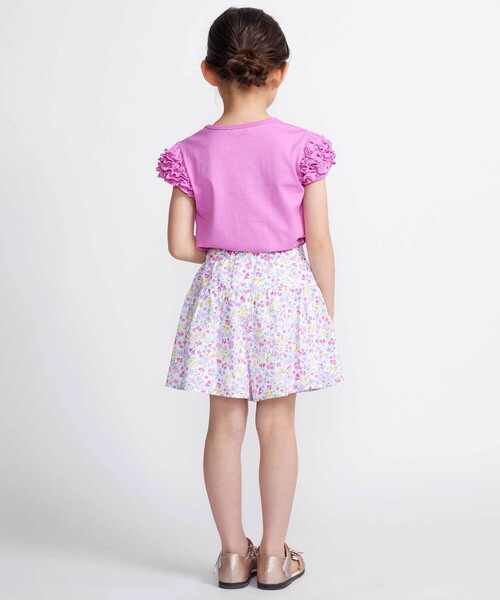 BeBe（ベベ）の「【お揃い】シャンドゥフルールプリントローンキュロットパンツ(90~150cm)（その他パンツ・キッズ・イエロー系その他/ピンク系その他・140cm/110cm/130cm/120cm/150cm）」の4枚目の写真