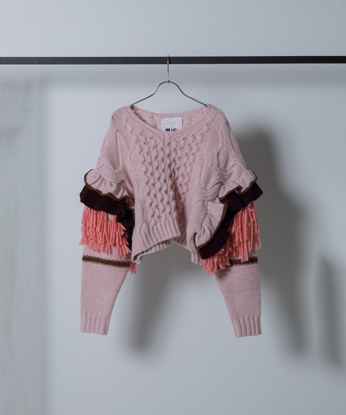 ニット セーター (mici)Decorative cable knit レディース ROSE BUD ニット セーター (mici)Decorative cable knit