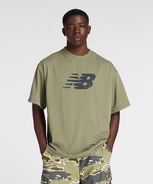 NEW BALANCE(ニューバランス)の「ショートスリーブTシャツ(Tシャツ/カットソー・メンズ・ダークグレー/カーキ/ブラック・X-LARGE/LARGE/MEDIUM/SMALL/XX-LARGE)」の3枚目の写真