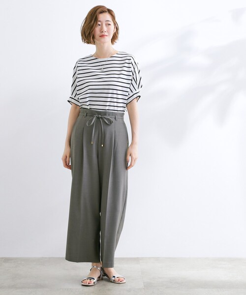grove(グローブ)の「美バランスが叶う ハイウエストワイドパンツ(その他パンツ・レディース・チャコールグレー/ブラック/ブラウン系その他・02/03/05/04/01)」の5枚目の写真
