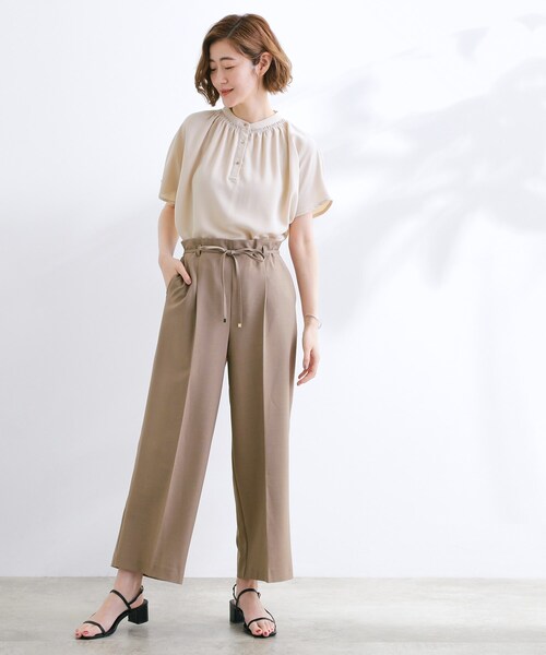 grove(グローブ)の「美バランスが叶う ハイウエストワイドパンツ(その他パンツ・レディース・チャコールグレー/ブラック/ブラウン系その他・02/03/05/04/01)」の15枚目の写真