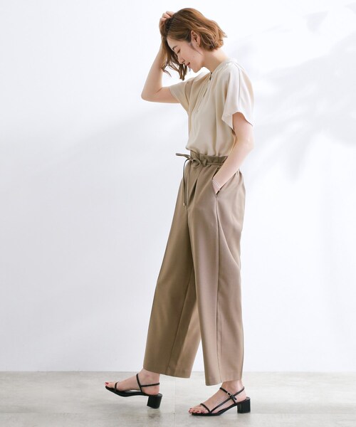 grove(グローブ)の「美バランスが叶う ハイウエストワイドパンツ(その他パンツ・レディース・チャコールグレー/ブラック/ブラウン系その他・02/03/05/04/01)」の14枚目の写真