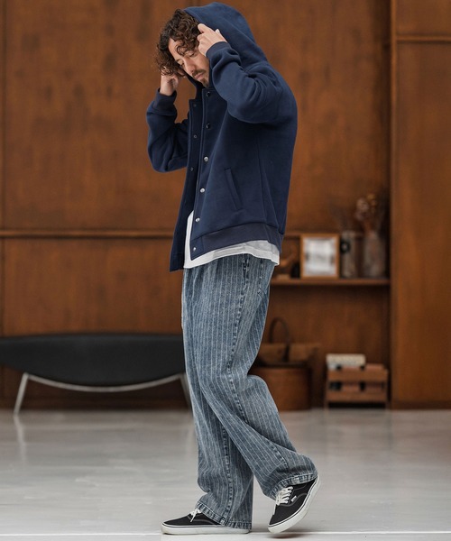 mpa3855-裏起毛スウェットボタンフライパーカー（パーカー）｜CAMBIO