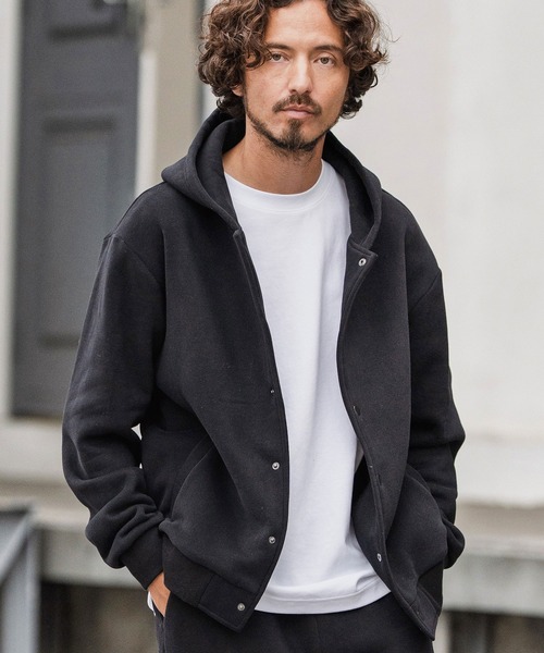 CAMBIO（カンビオ）の「mpa3855-裏起毛スウェットボタンフライパーカー（パーカー・メンズ・グレー/ブラック/オートミール/ネイビー・S/M/L）」の11枚目の写真