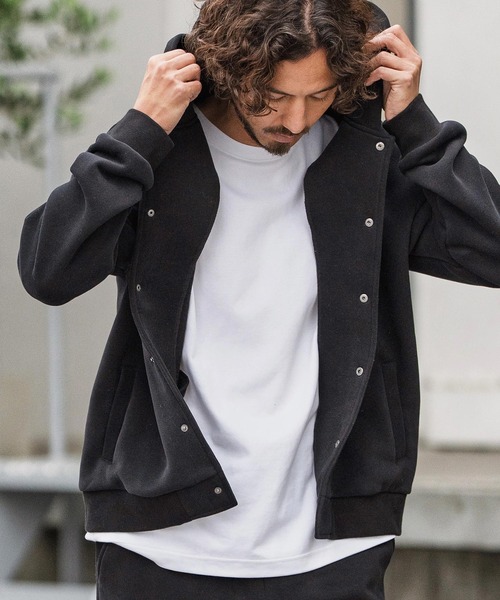 mpa3855-裏起毛スウェットボタンフライパーカー（パーカー）｜CAMBIO