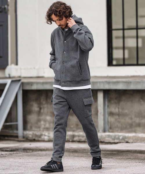 CAMBIO（カンビオ）の「mpa3855-裏起毛スウェットボタンフライパーカー（パーカー・メンズ・グレー/ブラック/オートミール/ネイビー・S/M/L）」の20枚目の写真