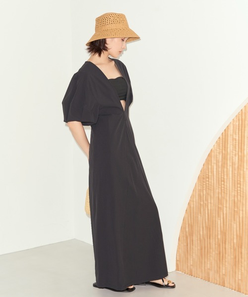 styling/(スタイリング)の「【S/S(エスバイエス)】2WAYロングワンピース<ウォッシャブル・UV・接触冷感>(ワンピース・レディース・ベージュ/ブラック・0/1)」の2枚目の写真