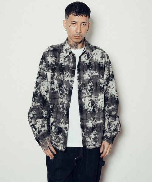 Subciety(サブサエティ)の「Painted plaid shirt(シャツ/ブラウス・メンズ・ブルー/ブラウン/ブラック・SMALL/MEDIUM/LARGE/X-LARGE)」の22枚目の写真