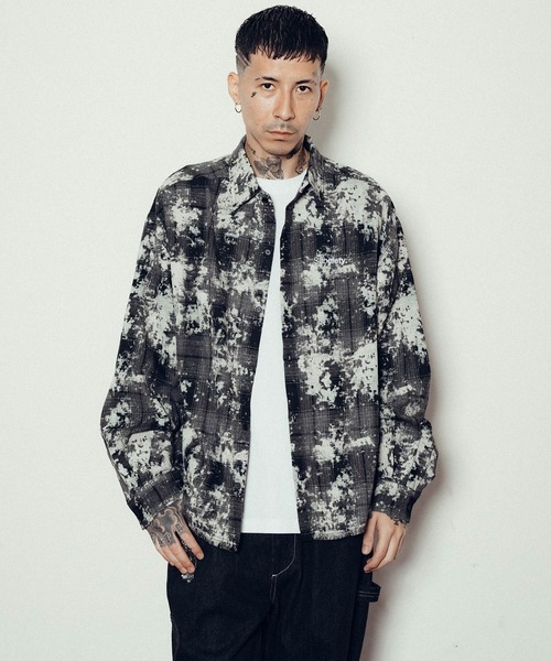 Subciety(サブサエティ)の「Painted plaid shirt(シャツ/ブラウス・メンズ・ブルー/ブラウン/ブラック・SMALL/MEDIUM/LARGE/X-LARGE)」の7枚目の写真