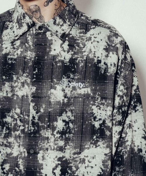 Subciety(サブサエティ)の「Painted plaid shirt(シャツ/ブラウス・メンズ・ブルー/ブラウン/ブラック・SMALL/MEDIUM/LARGE/X-LARGE)」の9枚目の写真