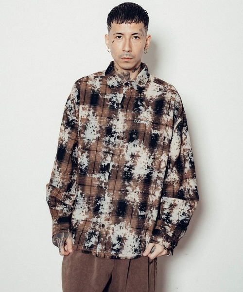 Subciety(サブサエティ)の「Painted plaid shirt(シャツ/ブラウス・メンズ・ブルー/ブラウン/ブラック・SMALL/MEDIUM/LARGE/X-LARGE)」の14枚目の写真