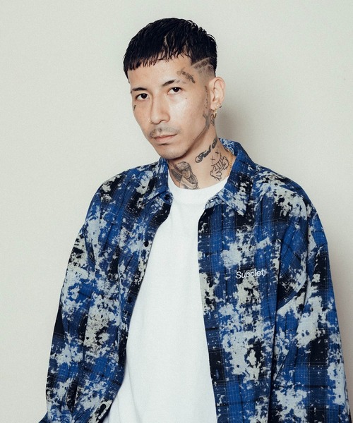 Subciety(サブサエティ)の「Painted plaid shirt(シャツ/ブラウス・メンズ・ブルー/ブラウン/ブラック・SMALL/MEDIUM/LARGE/X-LARGE)」の20枚目の写真