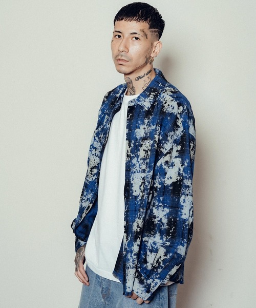 Subciety(サブサエティ)の「Painted plaid shirt(シャツ/ブラウス・メンズ・ブルー/ブラウン/ブラック・SMALL/MEDIUM/LARGE/X-LARGE)」の18枚目の写真