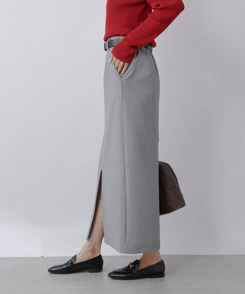 RIVE DROITE（リヴドロワ）の「【すっきり見え】梳毛ライクストレッチスカート（スカート・レディース・チャコールグレー/ブラック・38/36）」の8枚目の写真