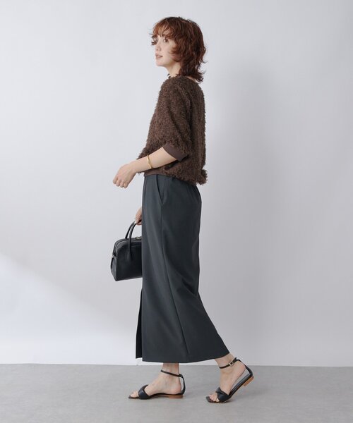 RIVE DROITE（リヴドロワ）の「【すっきり見え】梳毛ライクストレッチスカート（スカート・レディース・チャコールグレー/ブラック・38/36）」の17枚目の写真
