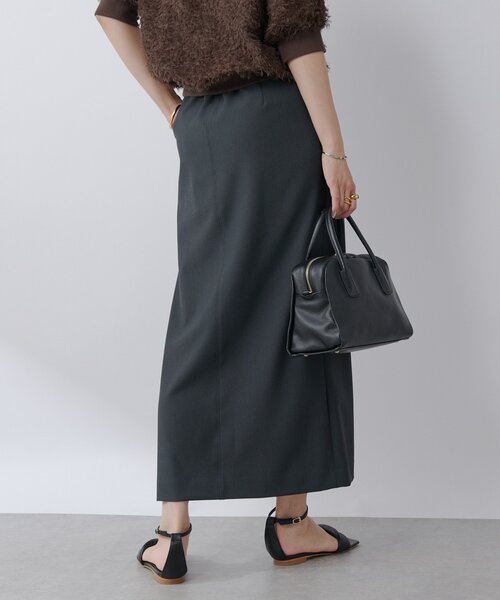 RIVE DROITE（リヴドロワ）の「【すっきり見え】梳毛ライクストレッチスカート（スカート・レディース・チャコールグレー/ブラック・38/36）」の21枚目の写真