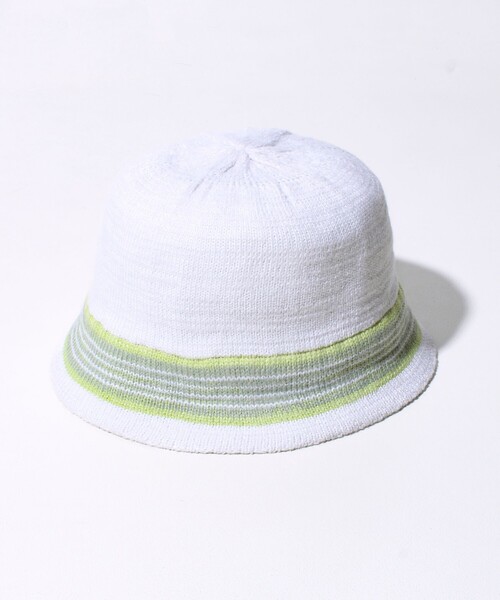 GLOSTER(グロスター)の「【GLOSTER/グロスター】グラデーションニットハット バケットハット(ハット・メンズ・アイボリー/ブラック・FREE)」の4枚目の写真