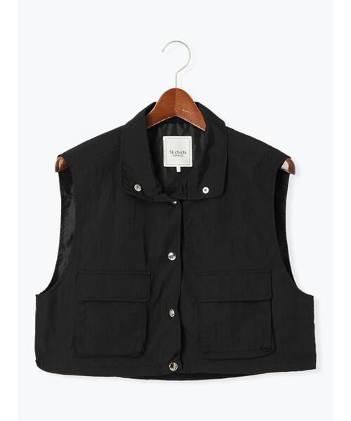 Te chichi TERRASSE（テチチテラス）の「ナイロンショートベスト（ベスト・レディース・ブラック/グレー/オフホワイト・F）」の14枚目の写真