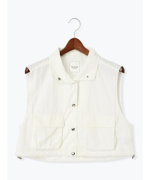 Te chichi TERRASSE（テチチテラス）の「ナイロンショートベスト（ベスト・レディース・ブラック/グレー/オフホワイト・F）」の16枚目の写真