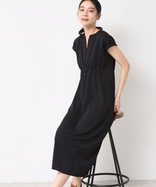 Dessin(デッサン)の「【洗える】カットジョーゼットリラクシーワンピース(ワンピース・レディース・ダークブラウン/チャコールグレー/ブラック・01/02)」の2枚目の写真