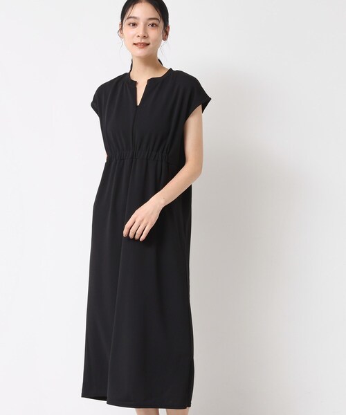 Dessin(デッサン)の「【洗える】カットジョーゼットリラクシーワンピース(ワンピース・レディース・ダークブラウン/チャコールグレー/ブラック・01/02)」の8枚目の写真
