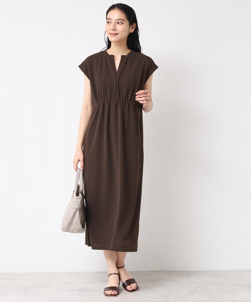 Dessin(デッサン)の「【洗える】カットジョーゼットリラクシーワンピース(ワンピース・レディース・ダークブラウン/チャコールグレー/ブラック・01/02)」の13枚目の写真
