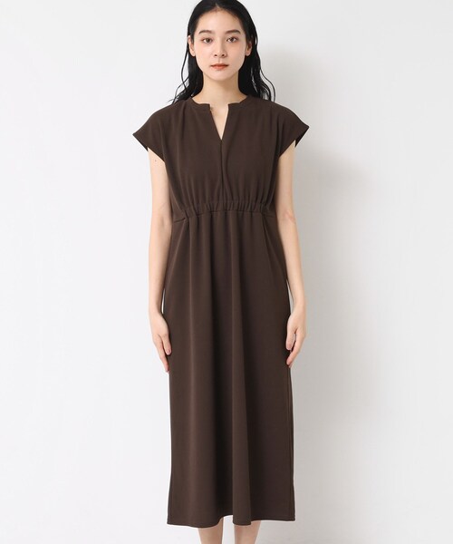 Dessin(デッサン)の「【洗える】カットジョーゼットリラクシーワンピース(ワンピース・レディース・ダークブラウン/チャコールグレー/ブラック・01/02)」の16枚目の写真