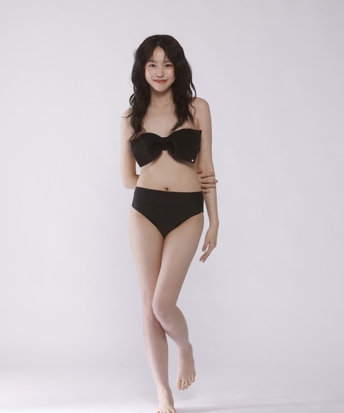 judin 2way ribbon motif swimwear レオパード S SWIMWEAR/水着】2way ribbon motif swimwear 【JD】（水着