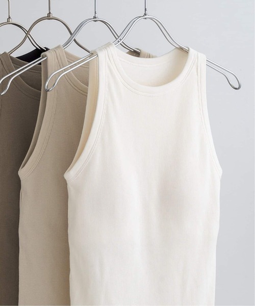 Spick & Span（スピックアンドスパン）の「《追加2》カップ付きアメスリタンク2（インナーウェア/肌着・レディース・アイボリー/ブラウン/チャコールグレー・36/38）」の2枚目の写真