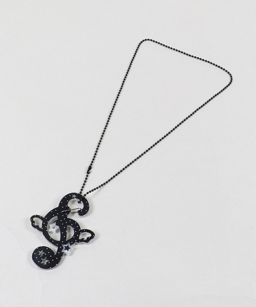 SPINNS(スピンズ)の「アクリルカラビナネックレス/音符/ウィッシュコア(ネックレス・レディース・ブラック系その他・ONESIZE)」の2枚目の写真
