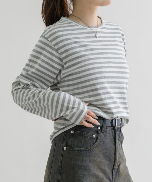 EPNK】Border long sleeve tee / ボーダーロングスリーブtee（T