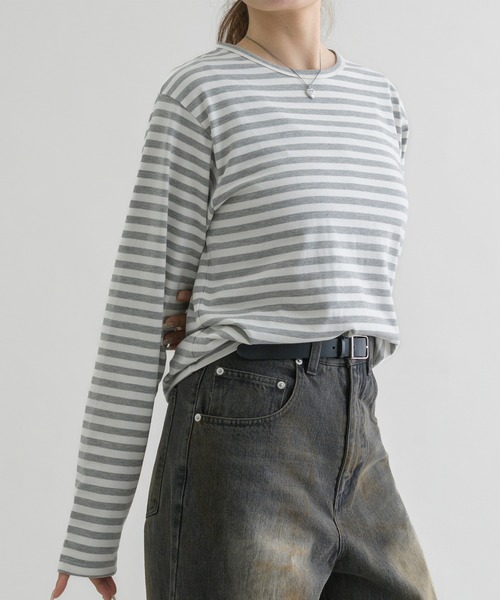 EPNK】Border long sleeve tee / ボーダーロングスリーブtee（Tシャツ