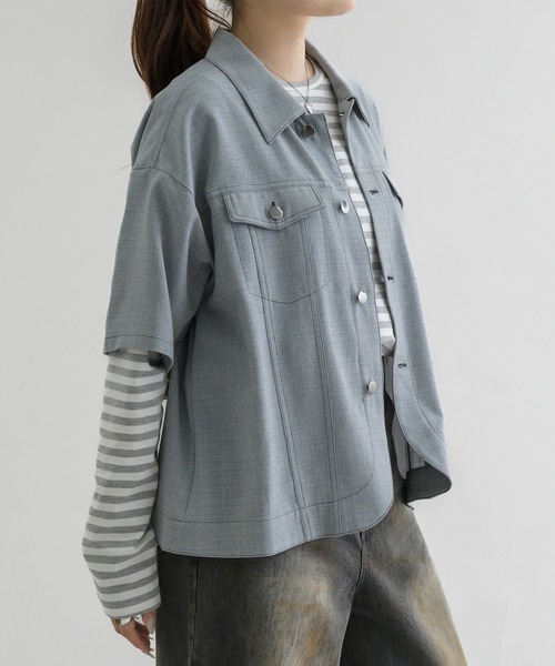 epine ボーダーロンT ネイビー WETTEMPT｜ウィテンプト】CREW NECK MULTI BORDER LONG TEE