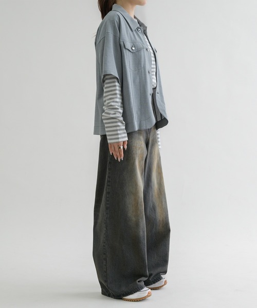 EPNK(イーピーエヌケー)の「【EPNK】Border long sleeve tee / ボーダーロングスリーブtee(Tシャツ/カットソー・メンズ・ブラック/オフホワイト・LARGE/MEDIUM/SMALL)」の12枚目の写真