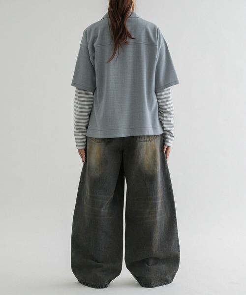 EPNK(イーピーエヌケー)の「【EPNK】Border long sleeve tee / ボーダーロングスリーブtee(Tシャツ/カットソー・メンズ・ブラック/オフホワイト・LARGE/MEDIUM/SMALL)」の14枚目の写真