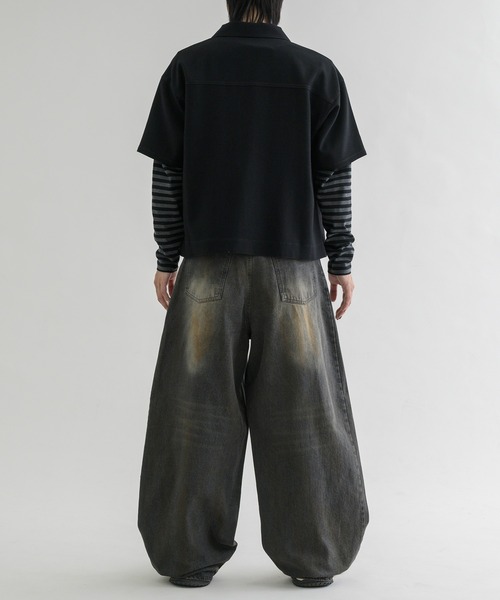 epine ボーダーロンT ネイビー WETTEMPT｜ウィテンプト】CREW NECK MULTI BORDER LONG TEE