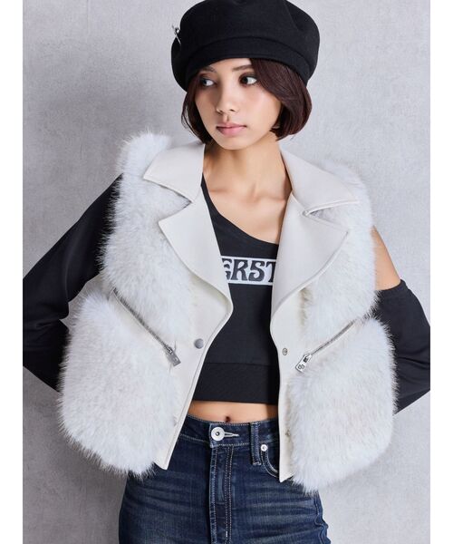 FR2 GOLF ホワイトファーベスト ファーベスト | ゴールデンベア ホワイトレーベル(Golden Bear