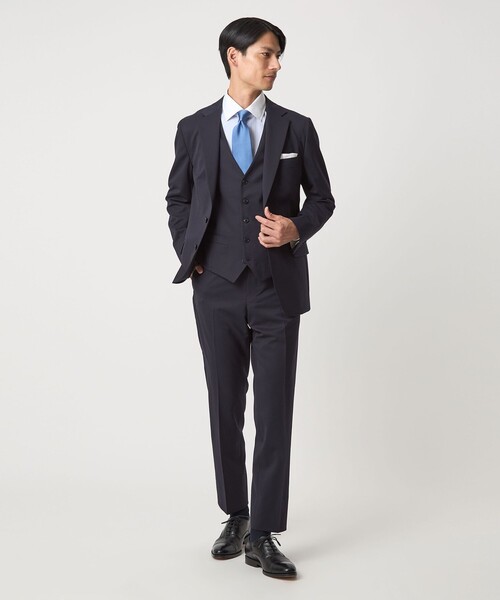 green label relaxing（グリーンレーベルリラクシング）の「コットン シャドーストライプ クレリック ワイドカラー ドレスシャツ -イージーアイロン-（ビジネスシャツ・メンズ・ライトブルー/ホワイト・42cm/40cm/43cm/39cm/41cm/37cm/38cm）」の4枚目の写真