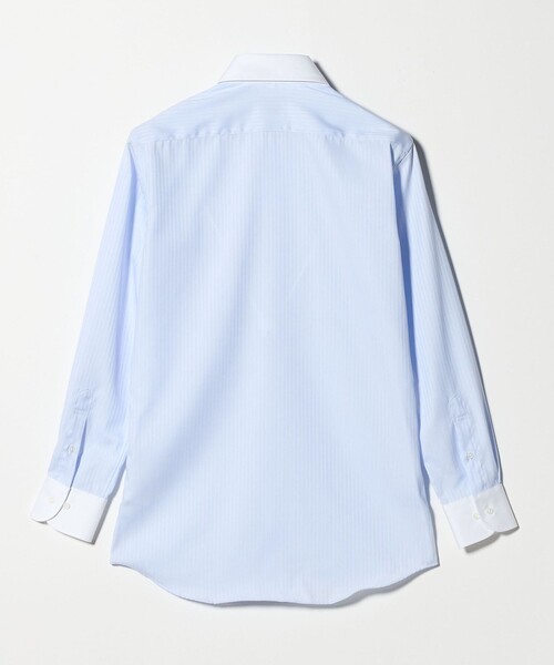 green label relaxing（グリーンレーベルリラクシング）の「コットン シャドーストライプ クレリック ワイドカラー ドレスシャツ -イージーアイロン-（ビジネスシャツ・メンズ・ライトブルー/ホワイト・42cm/40cm/43cm/39cm/41cm/37cm/38cm）」の13枚目の写真