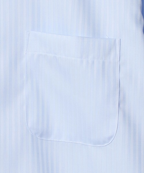 green label relaxing（グリーンレーベルリラクシング）の「コットン シャドーストライプ クレリック ワイドカラー ドレスシャツ -イージーアイロン-（ビジネスシャツ・メンズ・ライトブルー/ホワイト・42cm/40cm/43cm/39cm/41cm/37cm/38cm）」の17枚目の写真