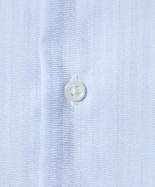 green label relaxing（グリーンレーベルリラクシング）の「コットン シャドーストライプ クレリック ワイドカラー ドレスシャツ -イージーアイロン-（ビジネスシャツ・メンズ・ライトブルー/ホワイト・42cm/40cm/43cm/39cm/41cm/37cm/38cm）」の18枚目の写真