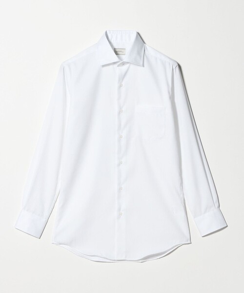 green label relaxing（グリーンレーベルリラクシング）の「コットン シャドーストライプ クレリック ワイドカラー ドレスシャツ -イージーアイロン-（ビジネスシャツ・メンズ・ライトブルー/ホワイト・42cm/40cm/43cm/39cm/41cm/37cm/38cm）」の20枚目の写真