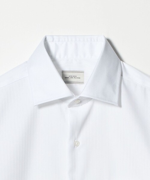 green label relaxing（グリーンレーベルリラクシング）の「コットン シャドーストライプ クレリック ワイドカラー ドレスシャツ -イージーアイロン-（ビジネスシャツ・メンズ・ライトブルー/ホワイト・42cm/40cm/43cm/39cm/41cm/37cm/38cm）」の22枚目の写真